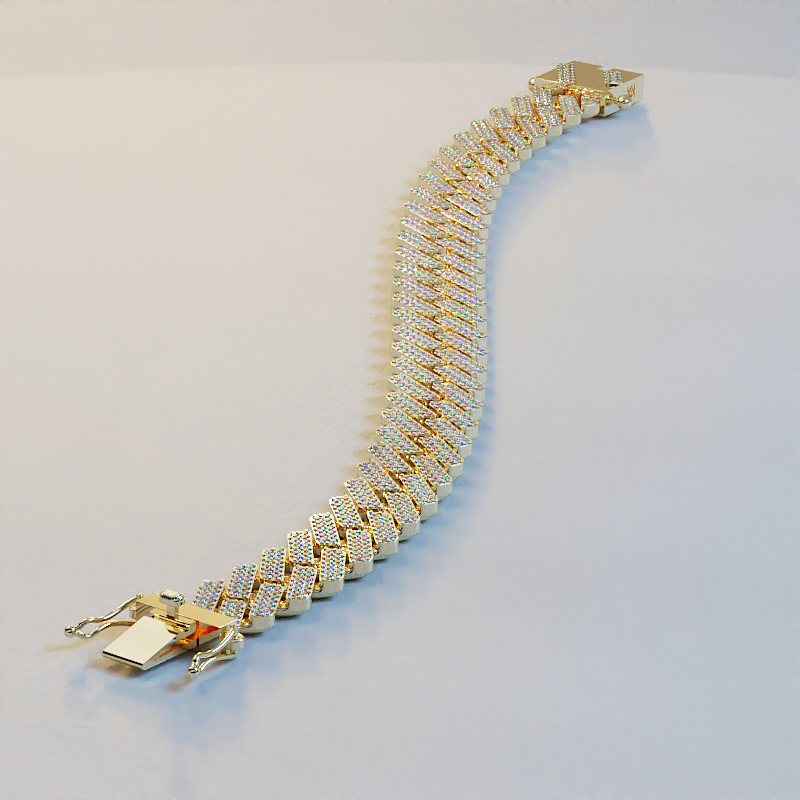 Pave Cuban Chain Bracelet | 800-Stone CZ | Ava Valora