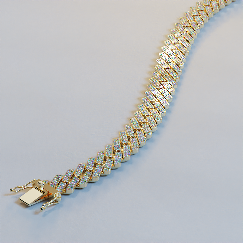 Pave Cuban Chain Bracelet | 800-Stone CZ | Ava Valora