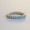 AVA VALORA 925 Sterling Silver Eternity Ring – Sparkling Stone Band in Gold, Silver & Rose Gold Finish