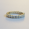 AVA VALORA 925 Sterling Silver Princess-Cut Eternity Ring – Sparkling Stone Band in Gold, Silver & Rose Gold Finish