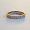 AVA VALORA - 925 Sterling Silver Channel-Set Eternity Ring – Sparkling Round-Cut Stone Band in Gold, Silver & Rose Gold Finish