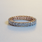 AVA VALORA - 925 Sterling Silver Classic Prong-Set Eternity Ring – Round-Cut Sparkling Stone Band in Gold, Silver & Rose Gold Finish