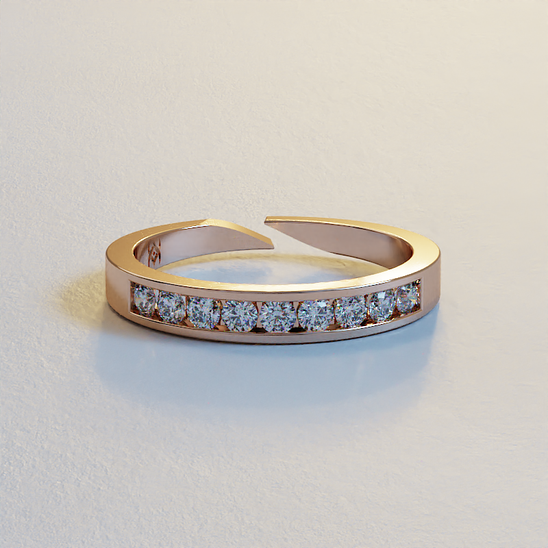AVA VALORA - 925 Sterling Silver Adjustable CZ Band Ring for Women – Gold, Silver & Rose Gold Finish