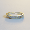 AVA VALORA - 925 Sterling Silver Adjustable CZ Band Ring for Women – Gold, Silver & Rose Gold Finish
