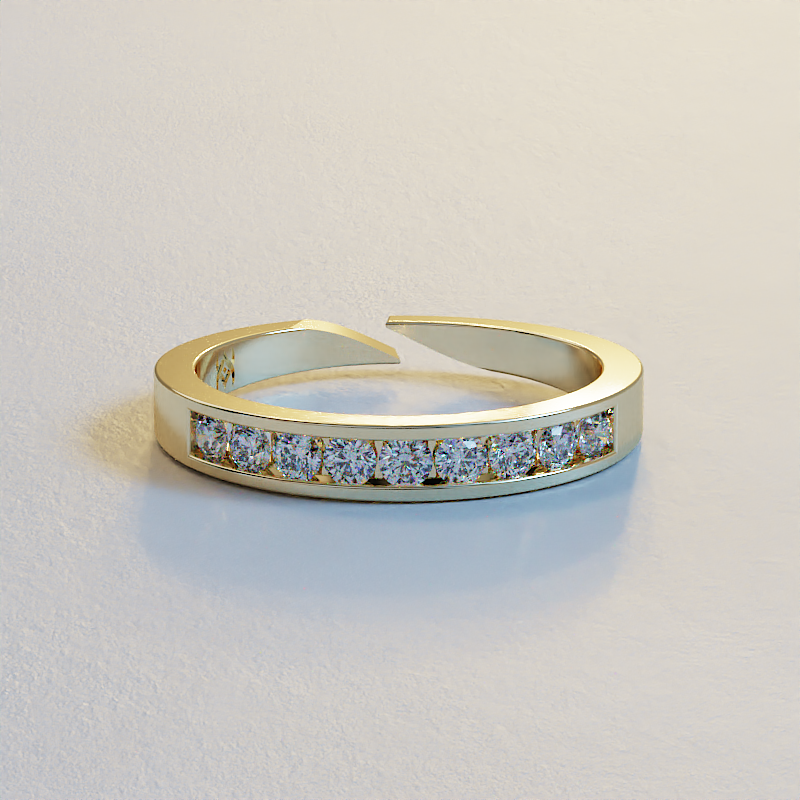 AVA VALORA - 925 Sterling Silver Adjustable CZ Band Ring for Women – Gold, Silver & Rose Gold Finish