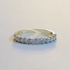 AVA VALORA - 925 Sterling Silver Adjustable CZ Half Eternity Ring for Women – Gold, Silver & Rose Gold Finish