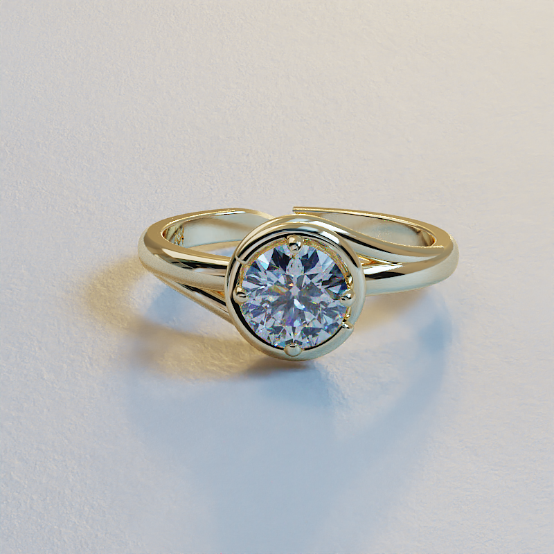 AVA VALORA - 925 Sterling Silver Celestia Grace Adjustable Solitaire Ring for Women – Gold, Silver & Rose Gold Finish | CZ Engagement Style Ring | Adjustable Fit for US Sizes