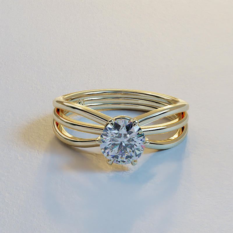 AVA VALORA - 925 Sterling Silver Infinity AuraSolitaire Ring for Women – Round Cut CZ Multi-Band Ring in Gold, Silver & Rose Gold