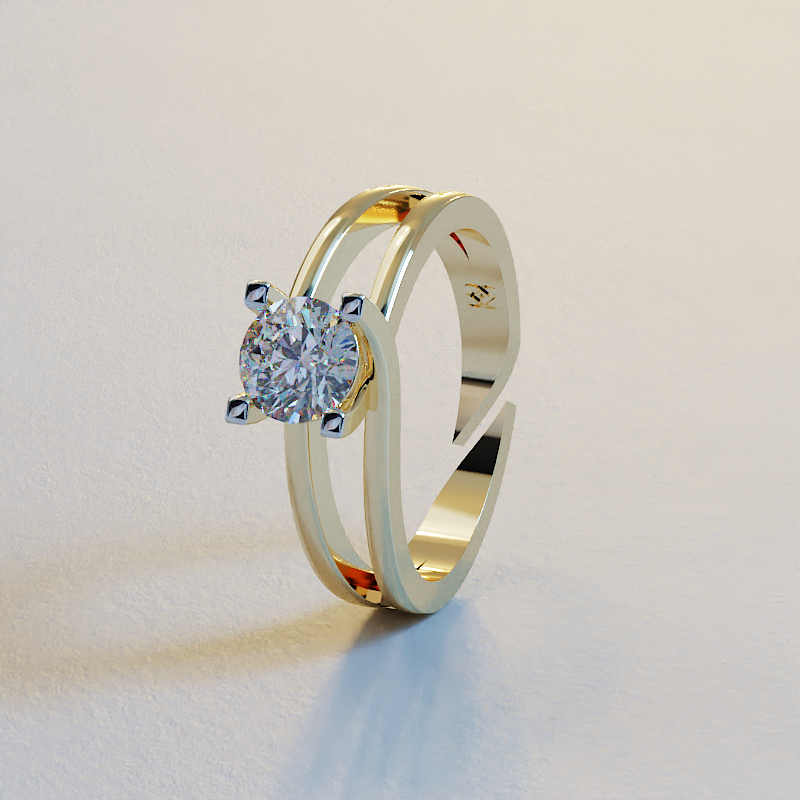 AVA VALORA - 925 Sterling Silver Aurora Embrace™ Adjustable Solitaire Ring for Women – Round Cut CZ Ring in Gold, Silver & Rose Gold