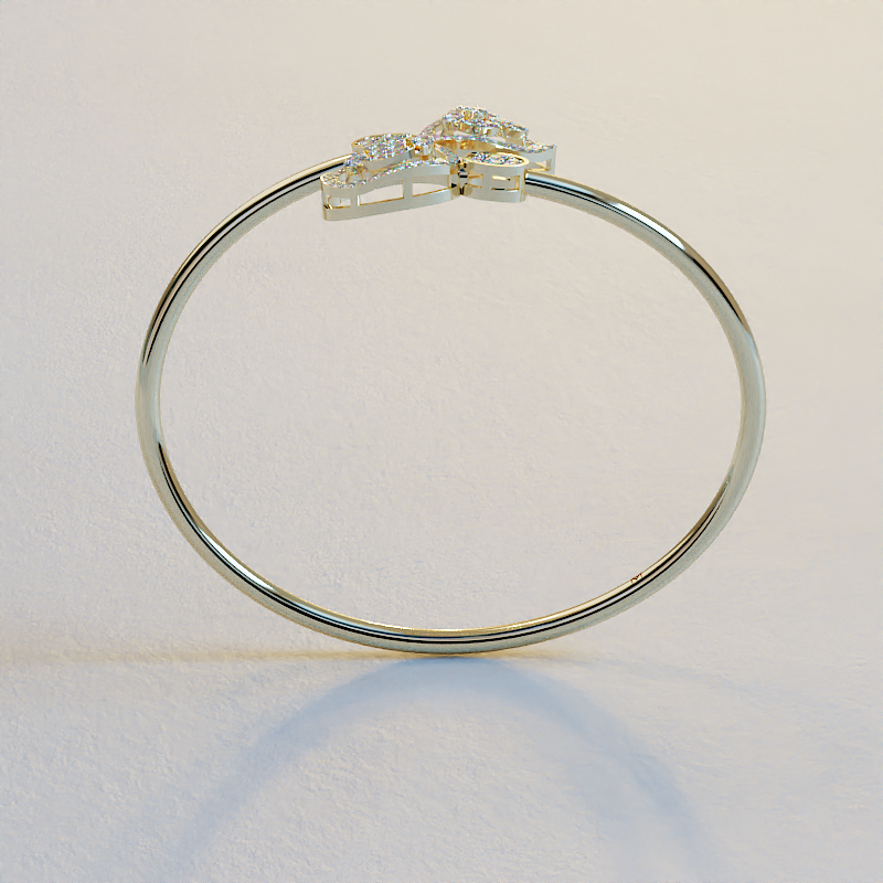 Wire Bangle Bracelet | CZ Bypass | Ava Valora