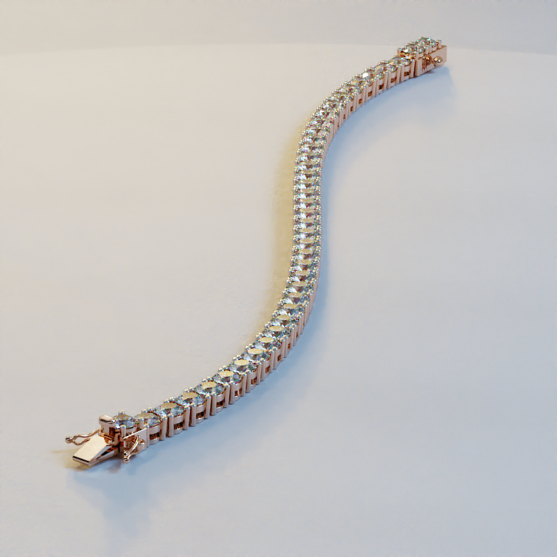Sterling Silver Tennis Bracelet | 41 CZ Stones | Ava Valora