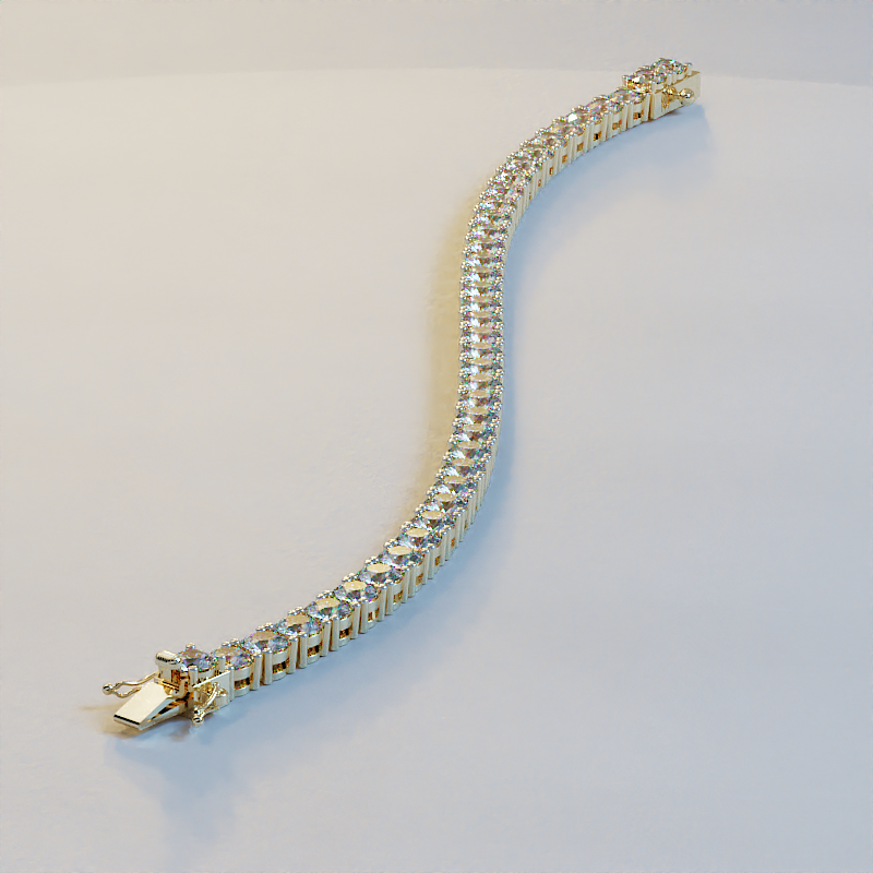 Sterling Silver Tennis Bracelet | 41 CZ Stones | Ava Valora