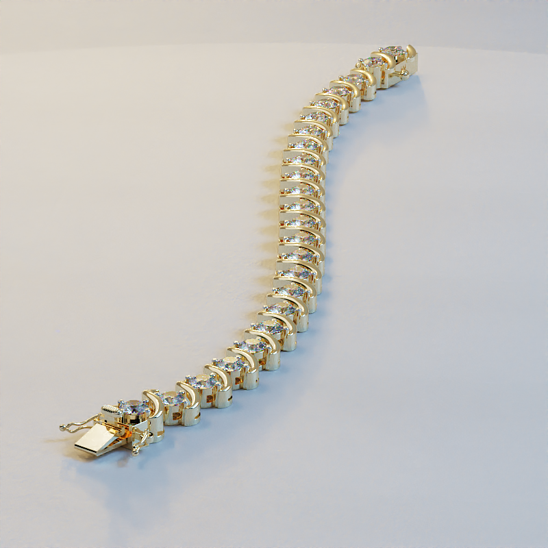 Dainty Sterling Silver Bracelet | 25-Stone CZ | Ava Valora