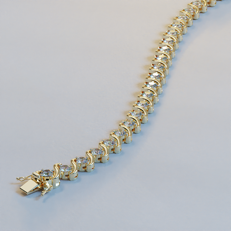Dainty Sterling Silver Bracelet | 25-Stone CZ | Ava Valora